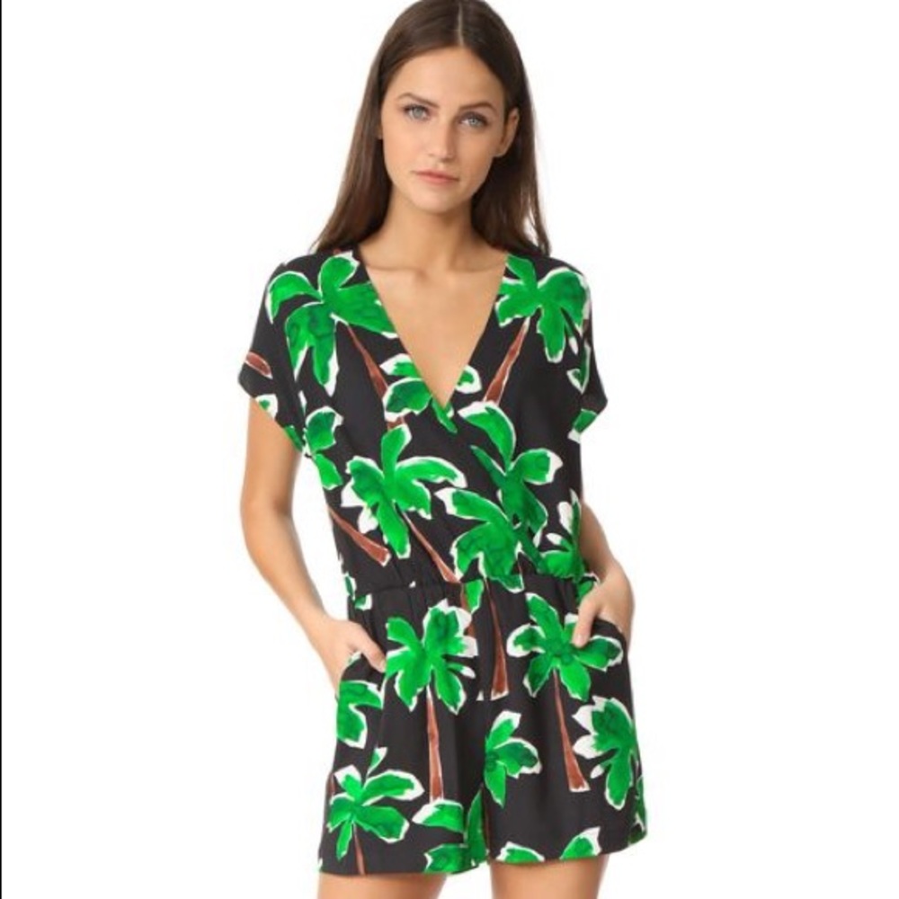 Cooper & Ella Nordstrom palm tree romper sz medium